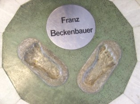 Fußbabdruck Franz Beckenbauer