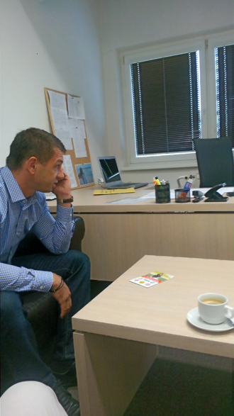 Pavel Kuka im Büro