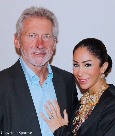 Fußballlegende Paul Breitner und  Sportmanagerin Samira Samii  